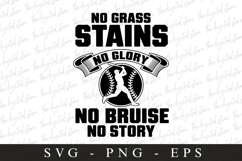 Baseball No Bruise no story SVG | Sports Svg | Game day svg Product Image 1