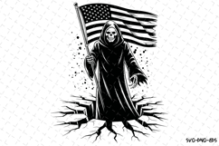 USA Grim Reaper Svg Design | Svg Cut Files | Cricut Product Image 1
