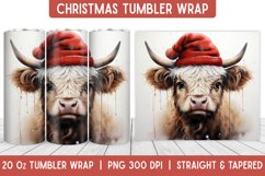 Christmas Tumbler Wrap | Christmas Sublimation | Tumbler Product Image 1