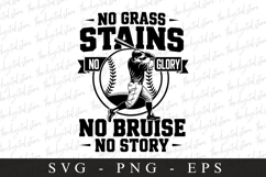 Baseball No Bruise no story SVG | Sports Svg | Game day svg Product Image 1