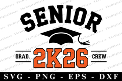Senior Grad 2026 Crew svg | Graduation Svg | Svg cut file Product Image 1