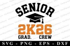 Senior Grad 2026 Crew svg | Graduation Svg | Svg cut file Product Image 1