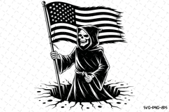 USA Grim Reaper Svg Design | Svg Cut Files | Cricut Product Image 1