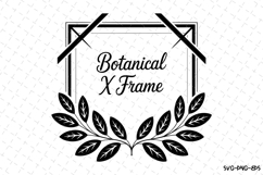 Botainical X Frame SVG | SVG Cut files | Cricut Product Image 1