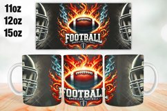 American Football Mug Wrap Sublimation 11oz, 12oz, 15oz Product Image 1