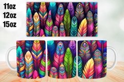 Feathers Mug Wrap Sublimation 11oz, 12oz, 15oz Product Image 1