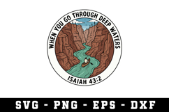 Go Through Deep Waters Svg| SVG Cut files | Cricut Product Image 1