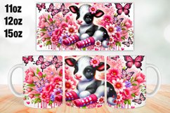 Cow Valentine Day Mug Wrap Sublimation 11oz, 12oz, 15oz Product Image 1
