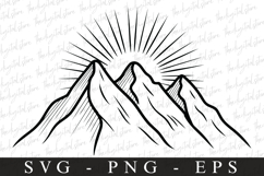 Mountains svg | Svg cut file | Cricut Product Image 1