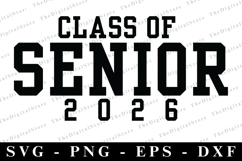 Class of Senior 2026 svg | Graduation Svg | Svg cut file Product Image 1
