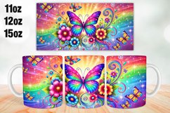 Butterfly Mug Wrap Sublimation 11oz, 12oz, 15oz Product Image 1