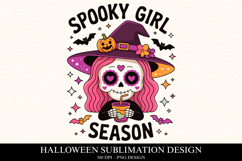 Spooky gril season Clipart PNG | Spooky Season Png Product Image 1