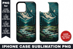 Mountain iPhone Case Sublimation PNG | Sublimation Product Image 1