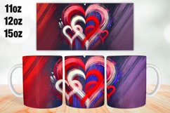 Happy Valentine Day Mug Wrap Sublimation 11oz, 12oz, 15oz Product Image 1