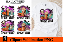 4 Halloween Spooky vibes Clipart PNG | Spooky Season Png Product Image 1