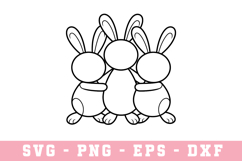 Bunny Egg SVG | SVG Cut files | Cricut Product Image 1