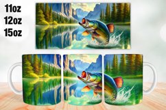 Fish Mug Wrap Sublimation 11oz, 12oz, 15oz Product Image 1