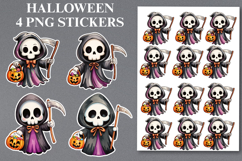 Halloween Grim Reaper Stickers Png | Printable Product Image 1