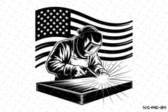 USA Welder Svg Design | Svg Cut Files | Cricut Product Image 1