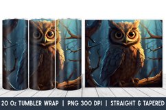 Owl Tumbler Wrap | Skinny Tumbler Wrap | PNG | Sublimation Product Image 1