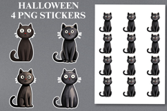 Halloween cat Stickers Png | Printable Product Image 1