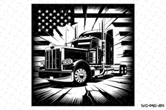 USA Truck Svg Design | Svg Cut Files | Cricut Product Image 1