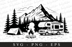 Campfire Svg | Camping Svg | Svg Cut Files Product Image 1