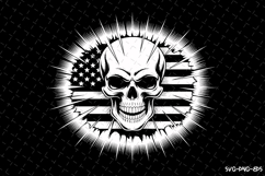 USA Skull Svg Design | Svg Cut Files | Cricut Product Image 1