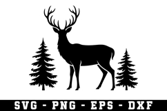 Deer Svg | Forest Svg | Svg Cut File Product Image 1