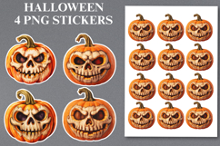 Halloween pumpkin Stickers Png | Printable Product Image 1