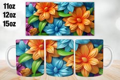 3D Flower Mug Sublimation | Sublimation | 11oz 12oz &amp; 15oz Product Image 1