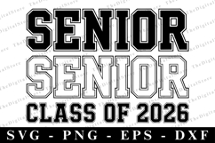 Senior Class of 2026 svg | Graduation Svg | Svg cut file Product Image 1