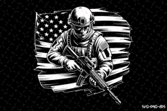 USA Solider Svg Design | Svg Cut Files | Cricut Product Image 1