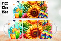 Summer Sunflowers Mug Wrap Sublimation 11oz, 12oz, 15oz Product Image 1