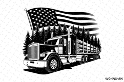 USA Truck Svg Design | Svg Cut Files | Cricut Product Image 1