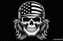 USA Skull Svg Design | Svg Cut Files | Cricut Product Image 1