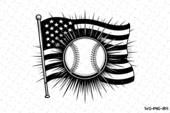 USA Baseball Svg Design | Svg Cut Files | Cricut Product Image 1