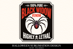 Black widow Venom Highly lethal Clipart PNG | Spooky Season Product Image 1