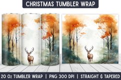 Christmas Tumbler Wrap | Tumbler | Christmas Deer Tumbler Product Image 1