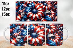4th of July Mug Wrap, Sublimation PNG 11oz, 12oz, 15oz Product Image 1