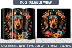 Dog Tumbler Wrap | Floral Tumbler | Sublimation Tumbler Product Image 1