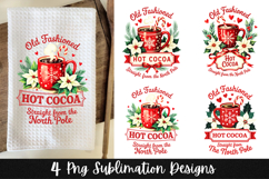 4 Retro Christmas Kitchen Towel PNG Sublimation Product Image 1