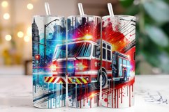 Fire Truck Tumbler Wrap | Sublimation | Tumblers Product Image 1