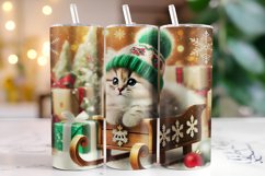 Christmas Cat Tumbler Wrap | Christmas | Sublimation Product Image 1