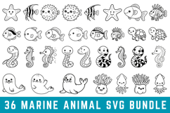 Marine Animals Svg Bundle| SVG Cut files | Cricut Product Image 1