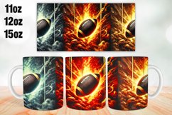 Football Mug Wrap Sublimation 11oz, 12oz, 15oz Product Image 1