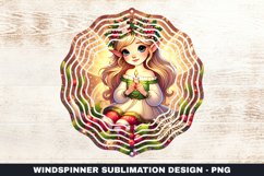 Christmas Fairy Wind Spinner Sublimation Design Product Image 1