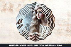 Christmas Girl Wind Spinner Sublimation Design Product Image 1