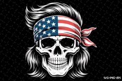 USA Skull Svg Design | Svg Cut Files | Cricut Product Image 1