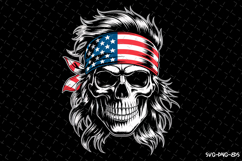 USA Skull Svg Design | Svg Cut Files | Cricut Product Image 1